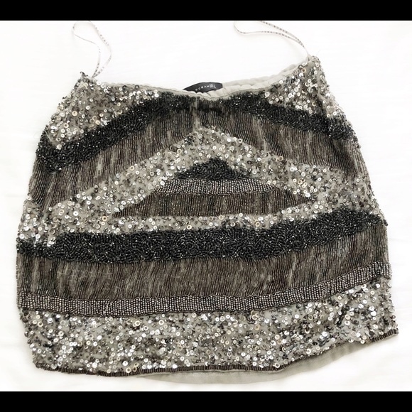 ZARA SEQUIN MINI SKIRT (BRAND NEW) - Picture 1 of 4